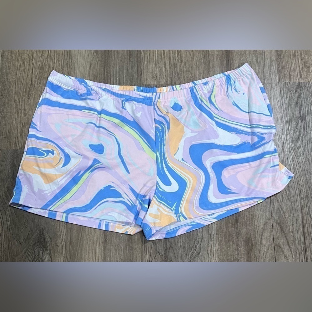 Women's Multicolored Swirl Casual Shorts